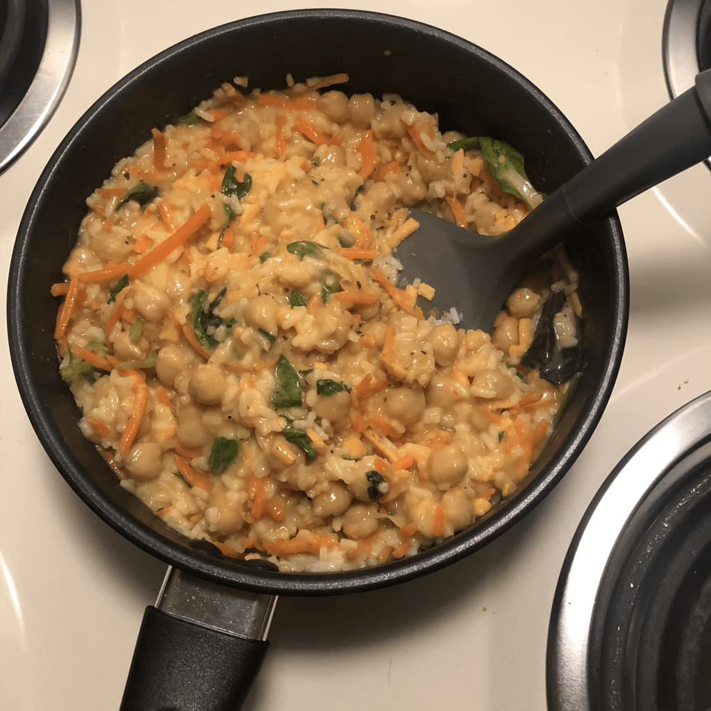 [RECIPE] Vegan Cheesy Rice w/&nbsp;Chickpeas